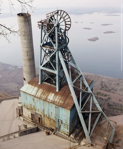 Mine pit head model railway - model,