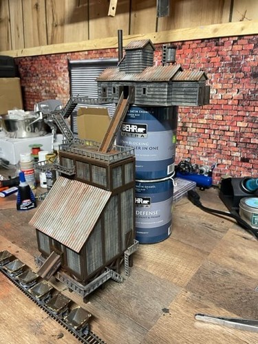 Mine model railway - railway, scenery